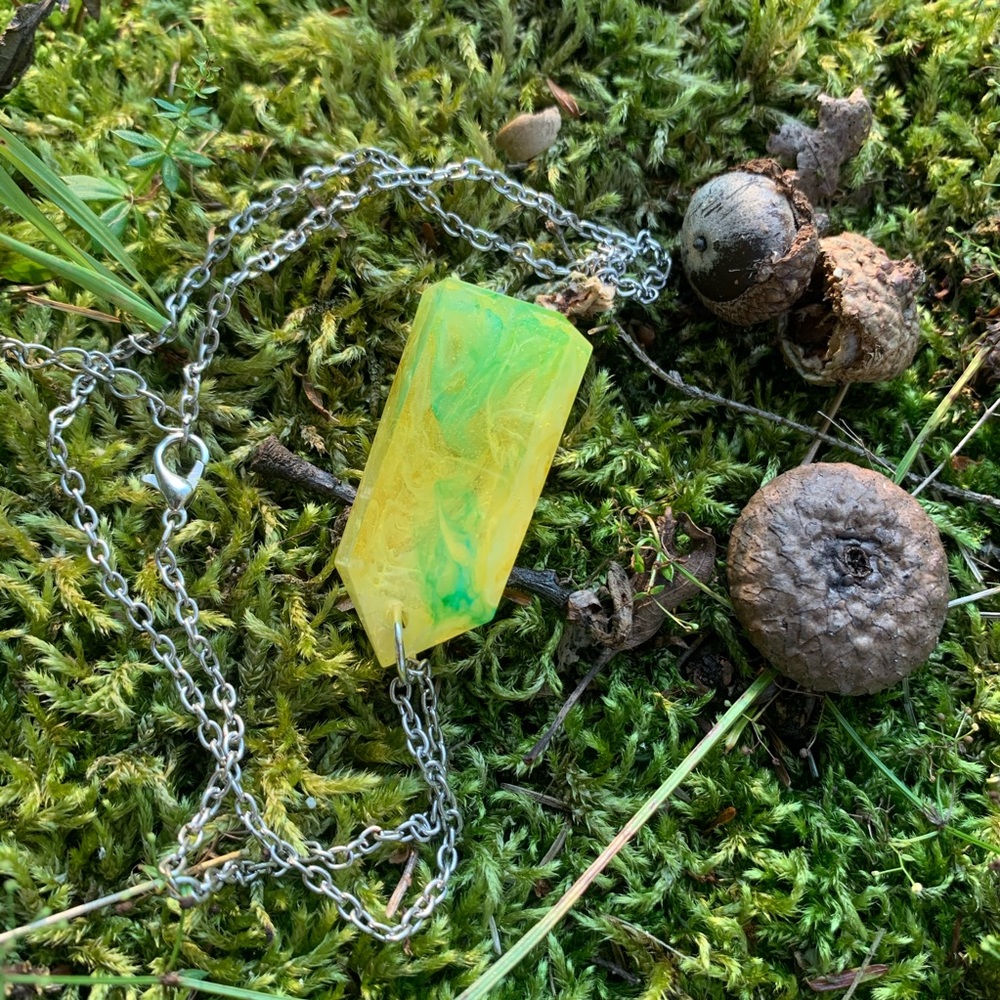 Handmade✨LEMON & LIME Crystal Pendant
